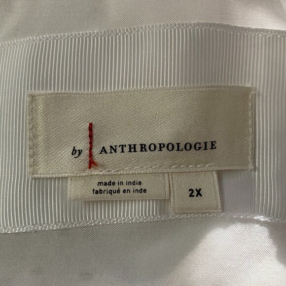 by Anthropologie Square-Neck Eyelet Tiered Midi Dress - Size 2X - Picture 4 of 6